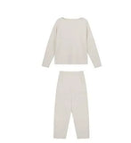 Sweater Two Piece Knitted Pants Sets Slim Tracksuit Christmas Spring Autumn Fashion Sweatshirts Sporting Suit