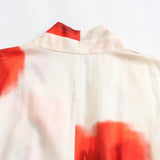 Spring Shirt-Printed Short-Sleeved Belt Dress 2573086-Outfit