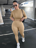 Fongt And Winter New Women's Casual Two-Piece Slim Long Sleeve Sports Suit-Outfit