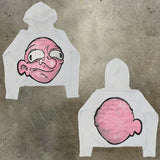 Men's Hoodie Y2K Original Hip-Hop Cartoon Graphic Print Pullover Fashion Leisure Loose Sports Shirt Man-Outfit