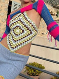 Striped Long Sleeve Bolero Knit Top-Outfit