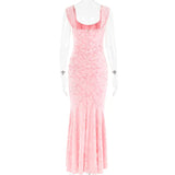 Lace Textured Strap Wrap Midi Dress-Outfit