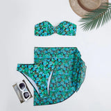 Fongt Swimsuit Female Split Metal U Bikini BIKINI Three-Piece Print