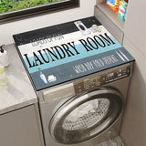 Fongt Drum Washing Machine Top Mat Anti-Skid Rubber Mat Laundry Room Water Suction Fast Dry Floor Mat Dust Protection Mat-Outfit