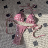 2024 New Sexy Bright Pearl T-Dip Bikini Swimsuit