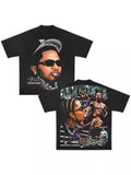 Pattern Retro Style Original Gothic Hip Hop Animation Printing Oversized T-Shirt Loose Casual Short Sleeves For Men And Women-Outfit