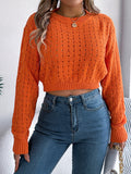 Fongt Shooting 2025 Autumn And Winter Sexy Dew Button Hollow Long-Sleeved Cover Sweater Women's Clothing