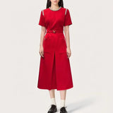 Fongt Temperament Elegant Dress 2025 Autumn And Winter New Diamond Belt To Collect Waist Slim Slim Dress Female Autumn Tide