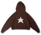 Back Star Print Hooded Oversized Sweater-Outfit