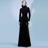 Fongt Star Fashion New Simple Diamond Nail Bead Dress And Floor Dress