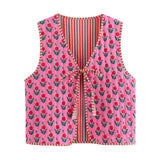 Fongt Wear 2025 Street Fashion Cotton Suit With Women's Vest Short Vest Autumn And Winter Leisure