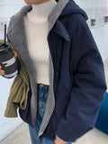 Preppy Reversible Lambswool Hooded Jacket-Outfit