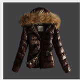 Raccoon Big Fur Collar Fashion Slim