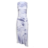 Fongt Women's 2023 New Fashion Personality 3D Print Sleeveless Sleeve Slim Slim