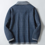 Fongt Men's Casual Casual Knitwear Jacket Autumn And Winter Three-Dimensional Bag Open Shirt Flipped Sweater