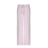 Fongt Cloth Forget Lazy Wind Stripes Loose Thin Tie With Low-Rise Slacks Hot Girl Knitted Broad Leg Trousers