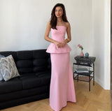 Fongt 2025 New Women's Breast-Wear Pure Color Half-Dress Temperament Fashion Suit