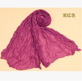 Brand Fashion Casual Foulard All-match Solid Soft Cotton Long Scarf Women