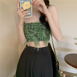 A Small French Style Unique Breast-Wearing Short Coat Summer Sweet And Spicy Chest Small Sling Vest Babes Wearing