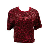Red Lidg Short-Sleeved T-Shirt Woman 2025 Spring Dresses Loose Lime Bling Blouse
