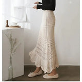Crochet Design Midi Skirt-Outfit
