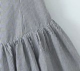 Striped Frill Strap Mini Dress-Outfit