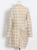 Fongt Temperament Short Dress 2025 Autumn New Fashion Sexy Design Slimming Lattice Suit Dress Dress Woman