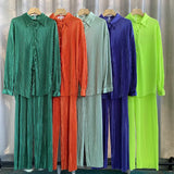 Net Color Press Fold Suit-Outfit