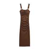 Fongt New Women's Shell Repair Temperament Sling Dress