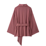 Fongt For Women's INS Burst With Belt And Suit Jacket + Pajama Style Flared
