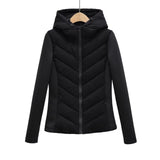 Fongt Women's Clothing 2025 Autumn And Winter 2025 New Slim Slim Hooded Cotton Jacket 8073227