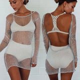Bodycon Mesh Top Sheer Mini