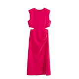 Fongt Summer Women's Hollow Out Decoration Sleeveless Dress 7814688 712-Outfit
