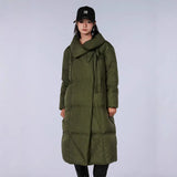 Luusen Is Designed For Sweet Over The Knee Jacket 90 White Duck Down Down Jacket-Outfit
