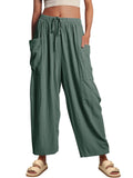 Waist Pleated High Wide Leg Loose
