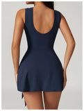Tank Wrap Skort Tennis Dress-Outfit