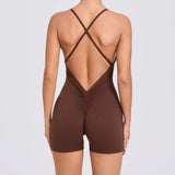 Fongt Dry Naked Sports Jumpsuit One Beautiful Back Running Fitness Suit Tight Yoga Jumpsuit 43014-Outfit