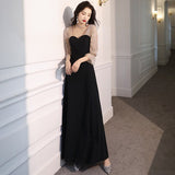 Fongt Dress Female Banquet Temperament Long Can Usually Wear A Small Black Dress Dress Banquet Dress