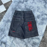 Denim Shorts Men's Spring / Summer 2024 Trendy Denim Trousers Loose Casual Trousers-Outfit