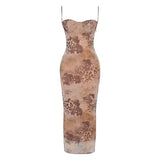 Fongt 2025 Summer New Fashion Sexy Leopard Print Bag Babes Hanging Dress