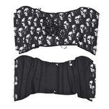 Fongt Cardinian Girded Court Bodysuit Simple Shoulder Strap Bouquet On The Body