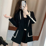 Fongt Jacket Female Autumn New Temperament Slim Small Design Sense Small Suit Jacket Small Tide-Outfit