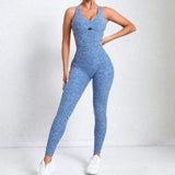 Fongt Adjustable Shoulder Strap Yoga Dance Belly Peach Hip Sports Stretch Tight Suit-Outfit