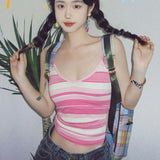 90s Striped Crop Cami Top-Outfit