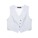 Fongt Women's 2025 New Striped Printed Vests 2949025 2949026
