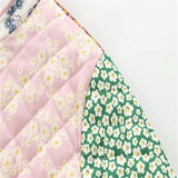 Fongt Autumn And Winter New Women's Clothing Collar Printing Cotton Loose Casual Splicing Cotton Jacket