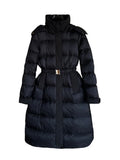 Station High-End Down Jacket Female Long Style 2024 Winter Fashion Light Luxury Big White Duck Velvet Bundle Waist Coat Burst-Outfit