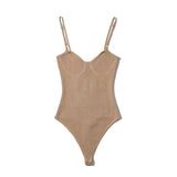 Women Sexy Candy Color Spaghetti Adjust Bodysuit Female Knitted Bodycon Overalls Summer Knit Bodysuits