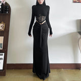 New Women's High-Necked Lace Clad Tops In Autumn
