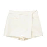 New Textured Solid Color Fashionable Skirt Pants 5427407-Outfit